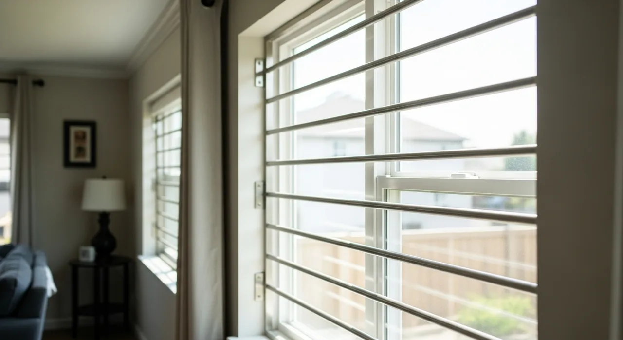 Drilling mounting holes for window security bar