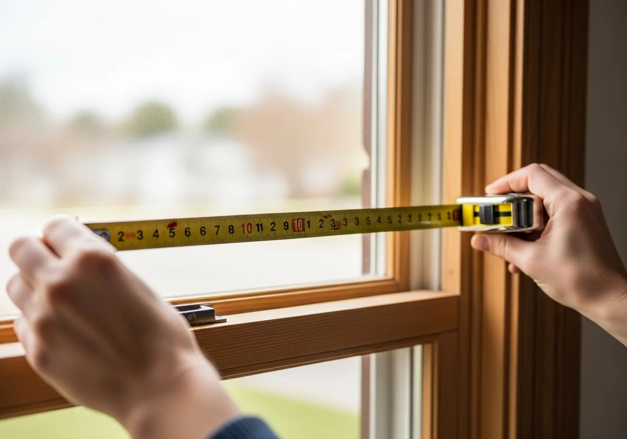 Measuring window opening for security bar installation