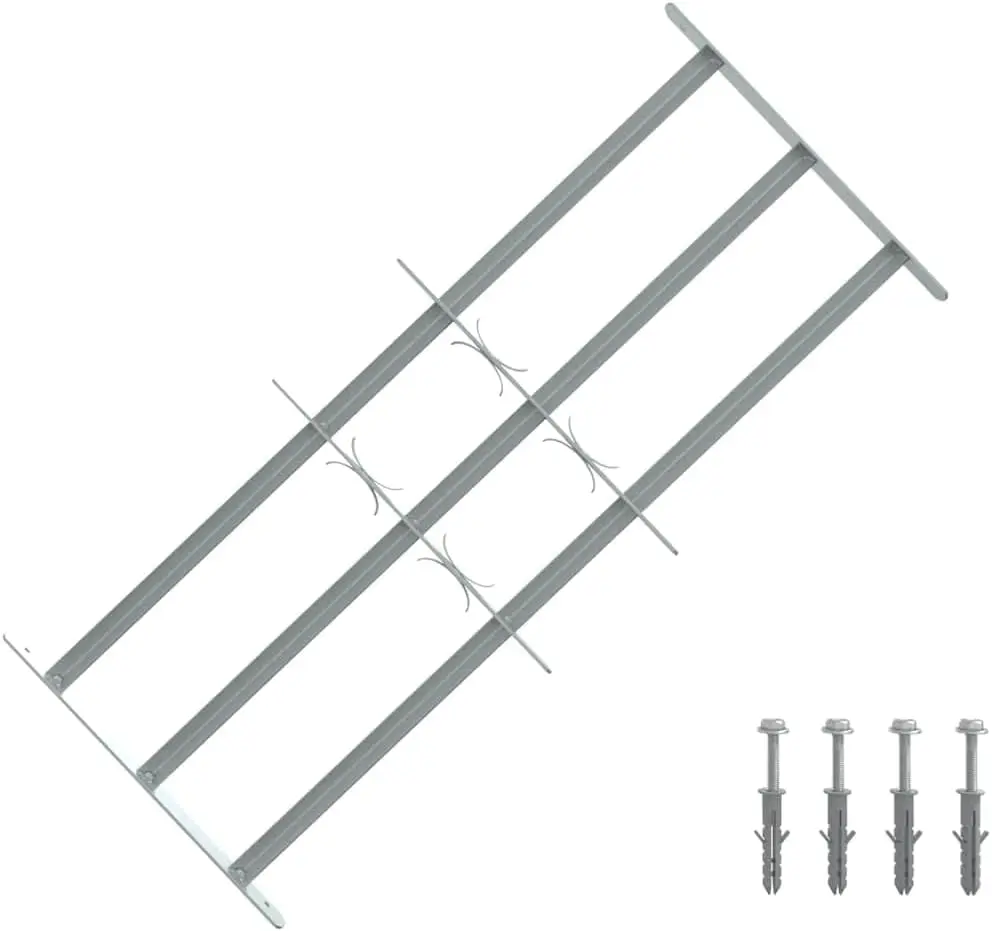 vidaXL Security Grille 27.6"–41.3" 3 Crossbars
