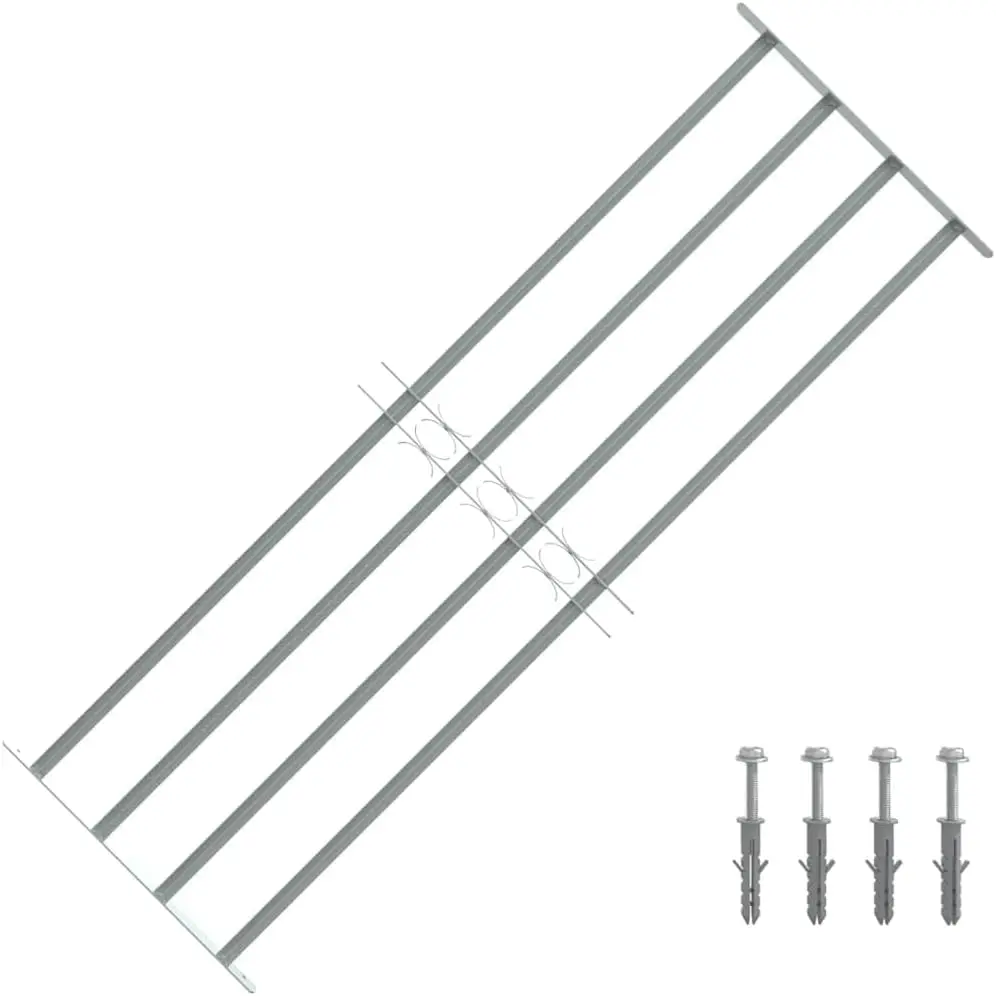 vidaXL Security Grille 39.4"–59.1" 4 Crossbars