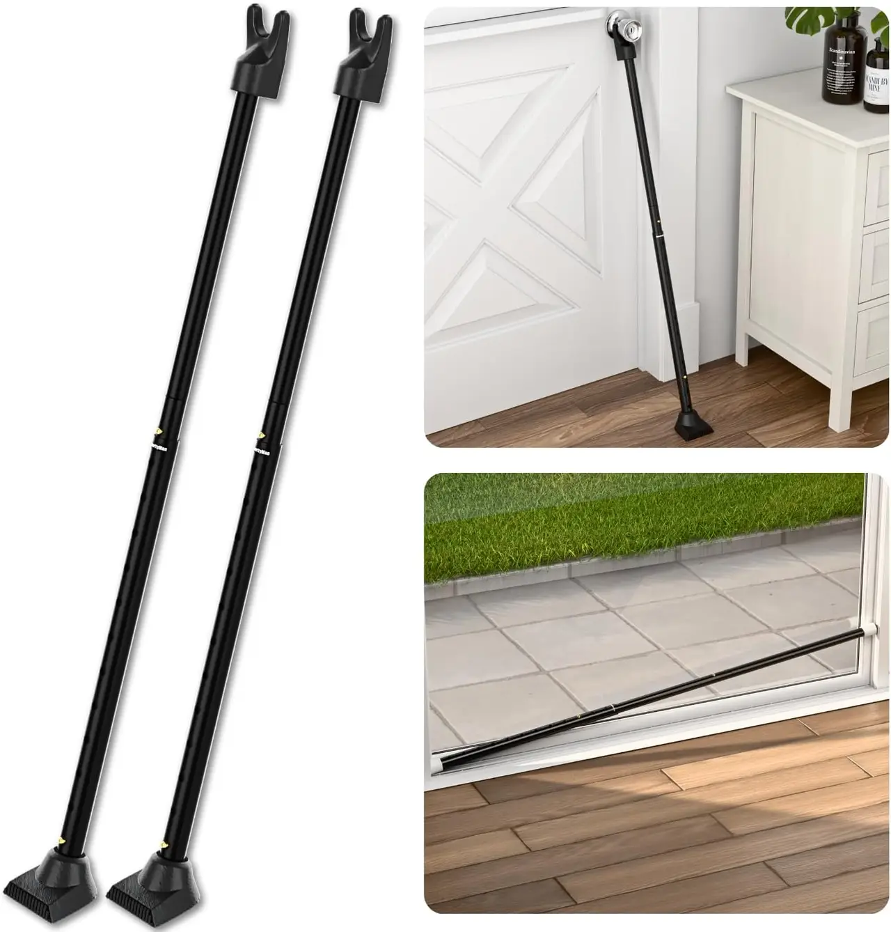 SecurityMan 3-in-1 Door Security Bar 2-Pack