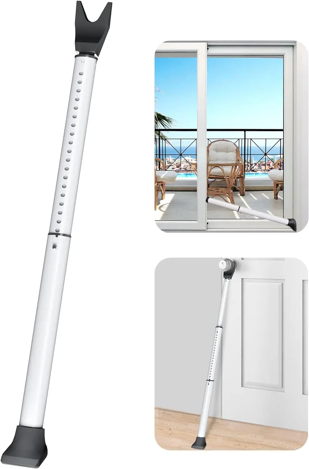 AceMining Upgraded Door Security Bar White