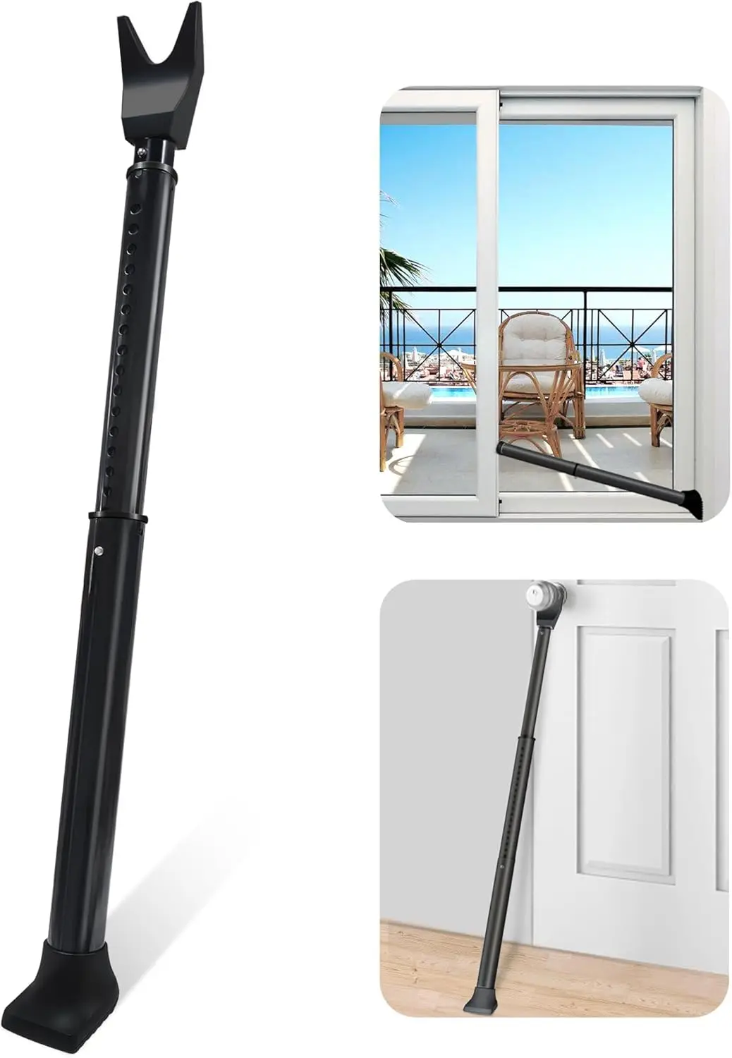 AceMining Upgraded Door Security Bar Black