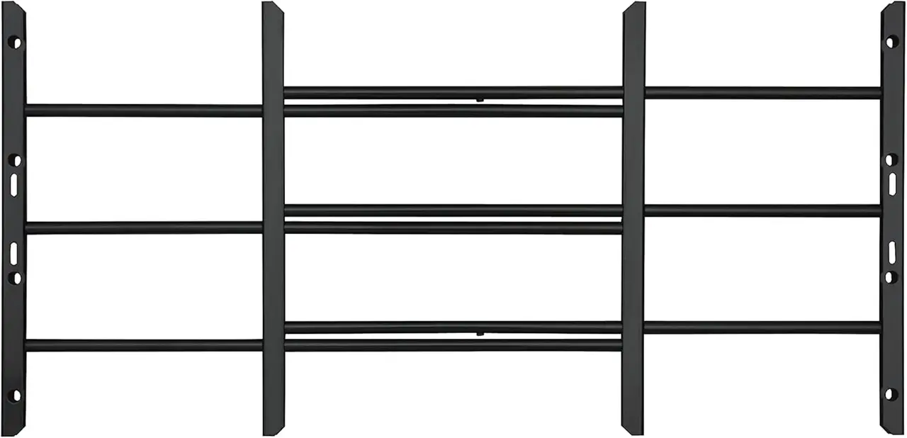 Grisham Fixed Window Bars 22.75"–38.5" Black 3-Bar