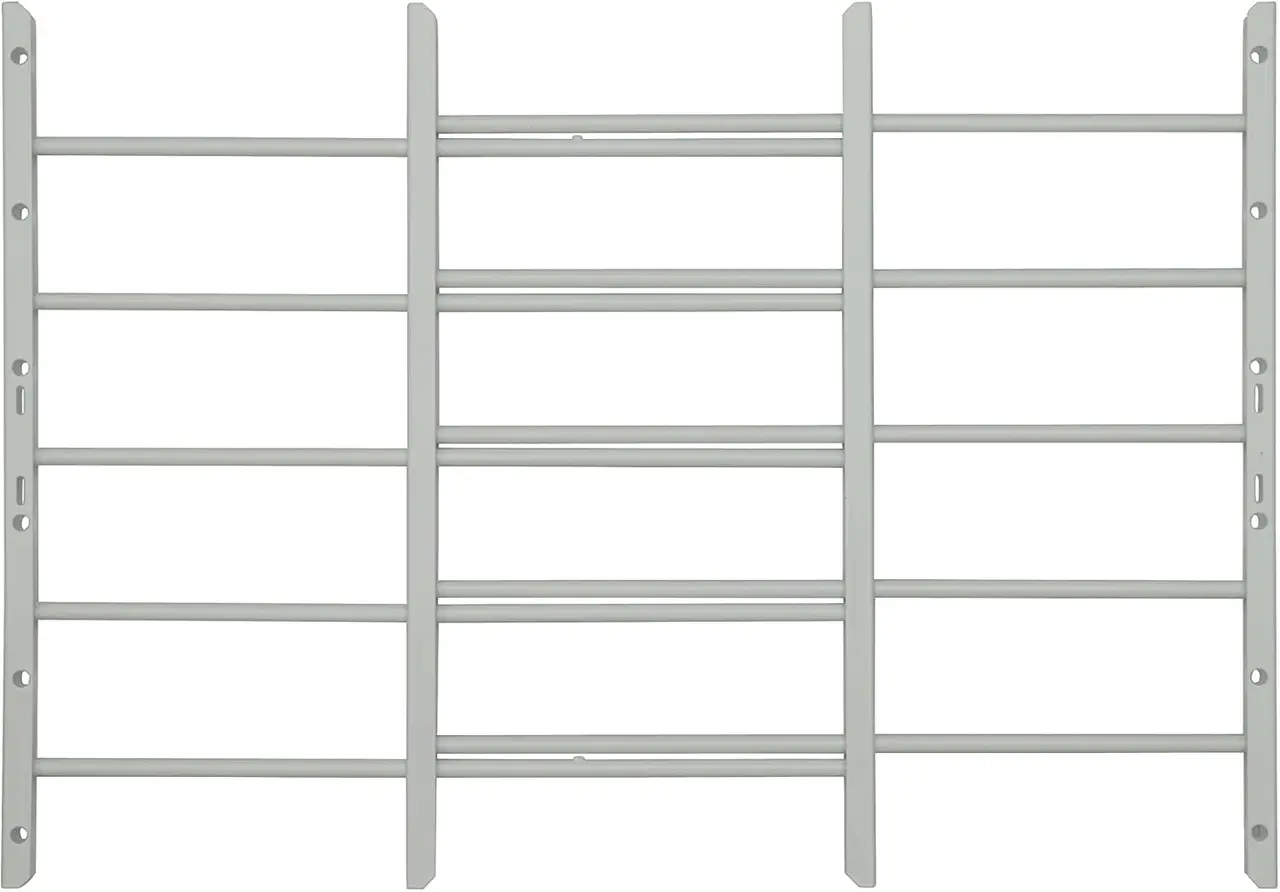 Grisham Fixed Window Bars 22"–38.5" White 5-Bar