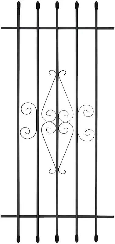 Grisham Spear Point Window Bars 24"×54" Black