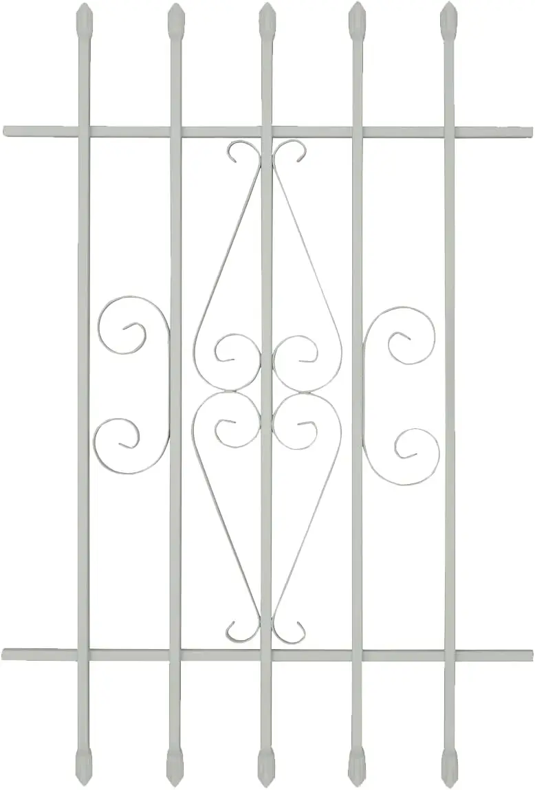 Grisham Spear Point Window Bars 24"×36" White