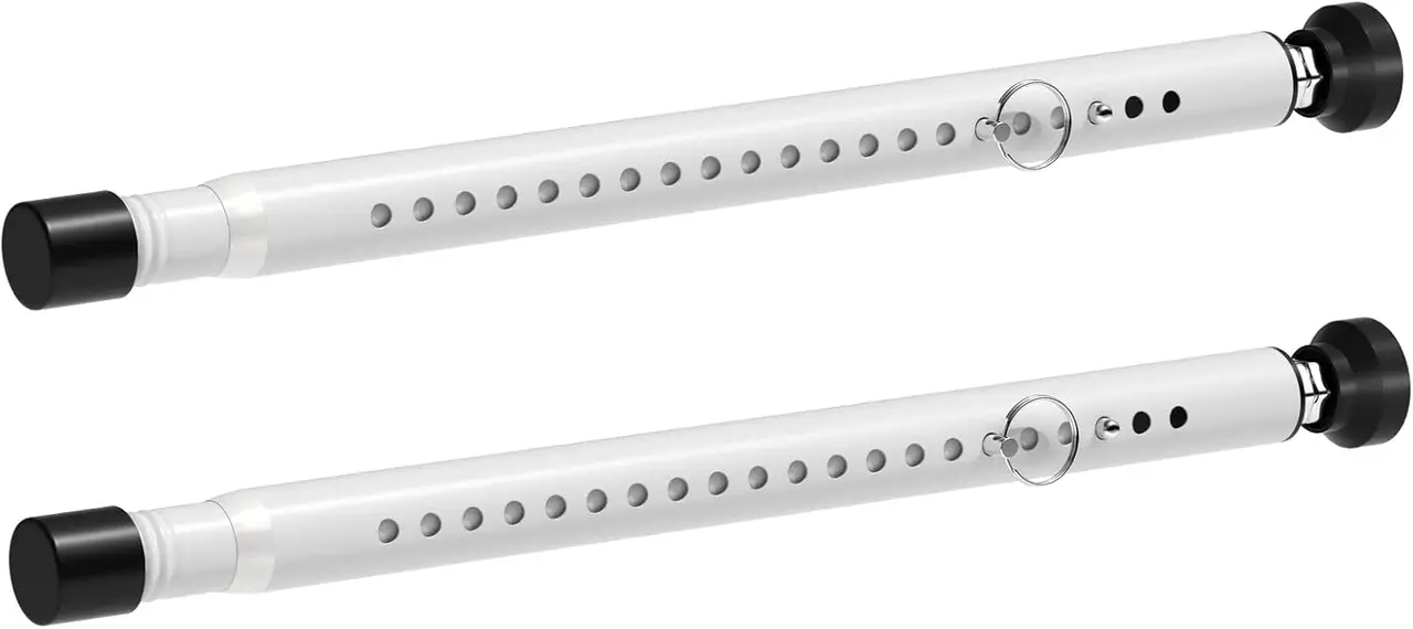 BsBsBest Sliding Door Bar 18"–51" 2-Pack White
