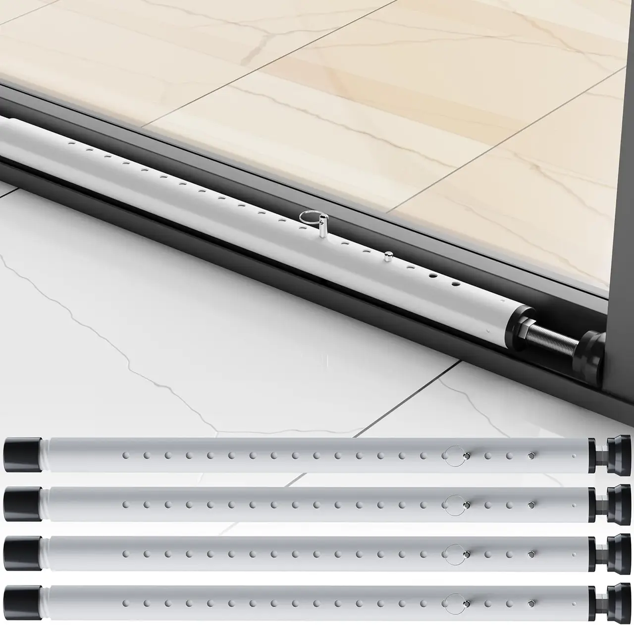 WooFog Sliding Door Bar 17"–50" 4-Pack