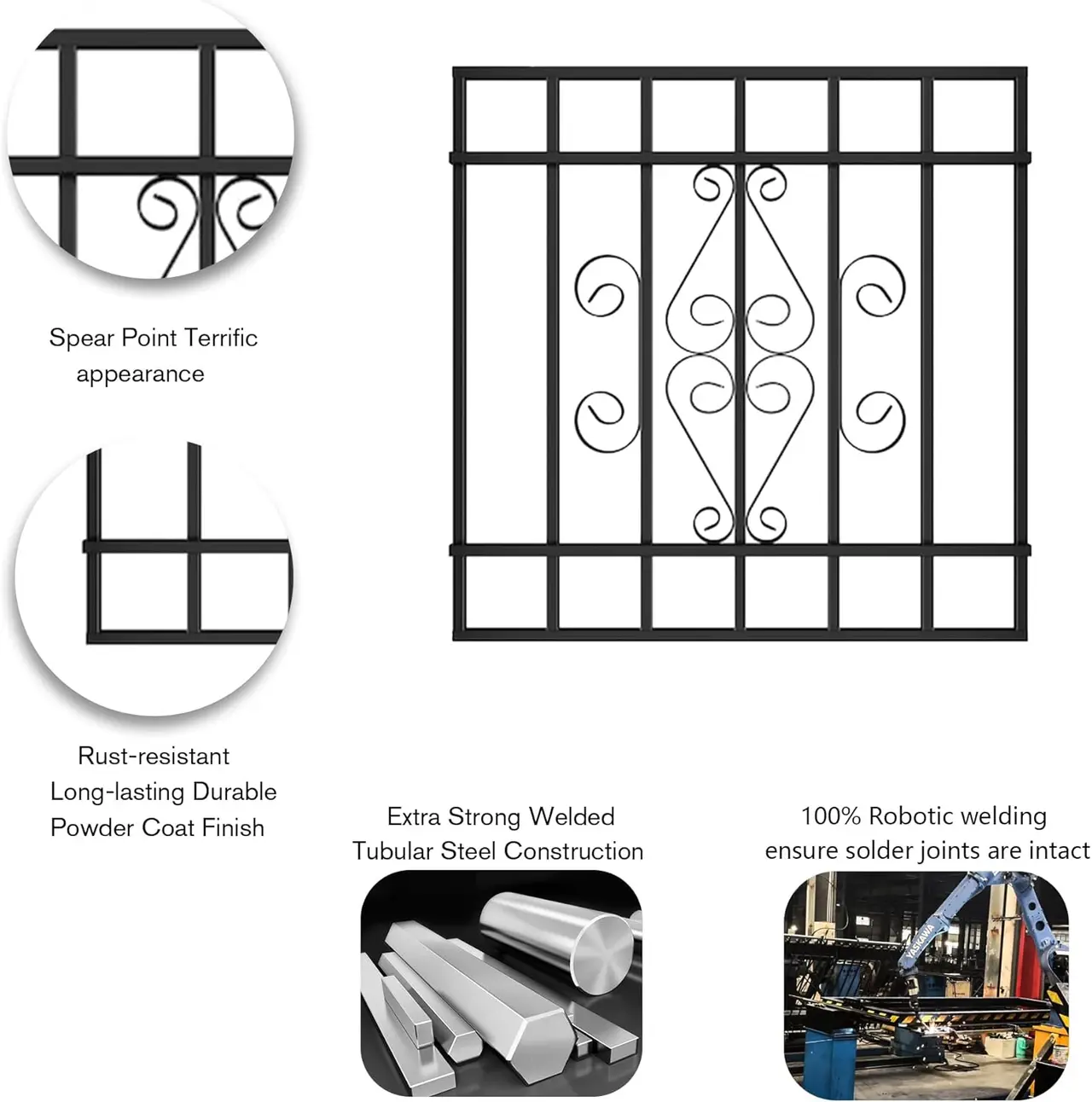 Magnum Heavy-Duty Window Bars 36"×48"