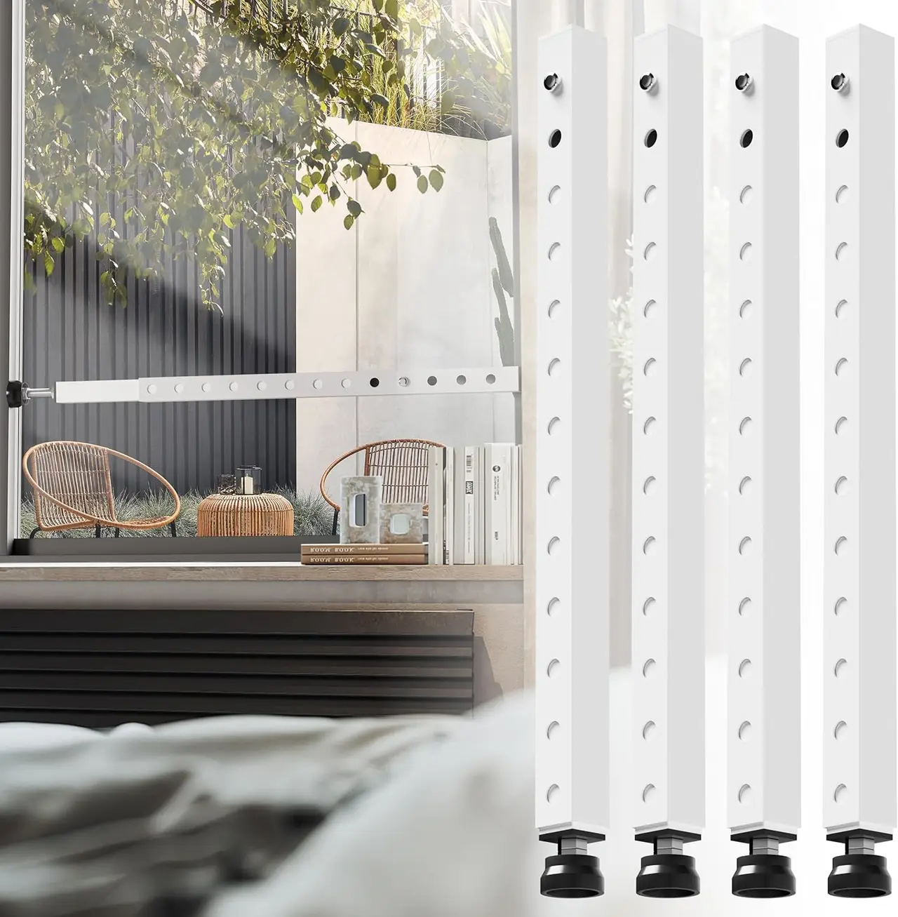 WooFog Window Security Bars 17"–32" 4-Pack