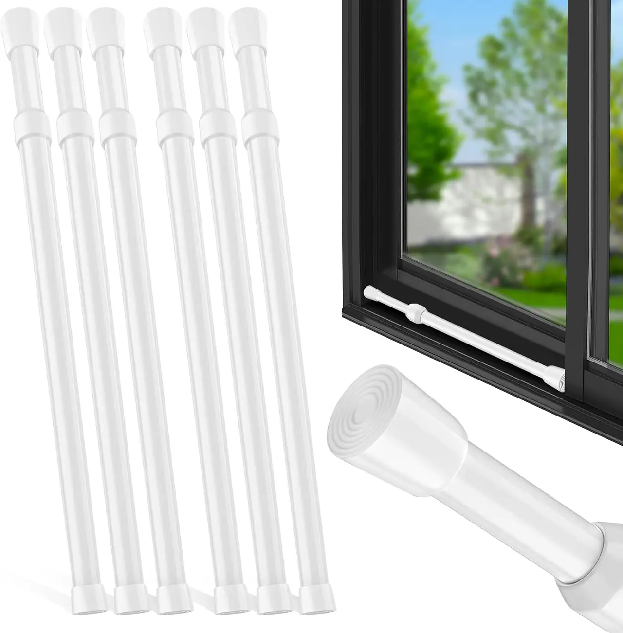 Artoshin 6-Pack Window Security Bars 20"–35"