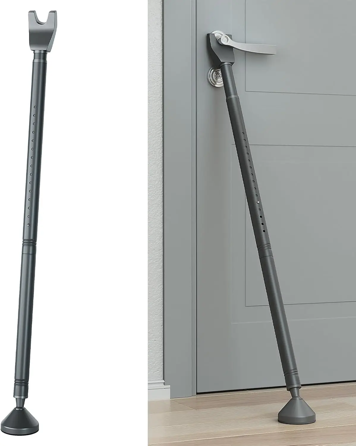 Aglaiprty Upgraded Door Security Bar Black