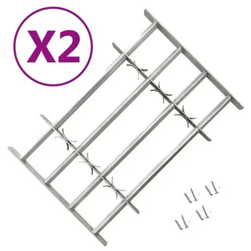 vidaXL Security Grilles 2-Pack 39.4"–59.1"