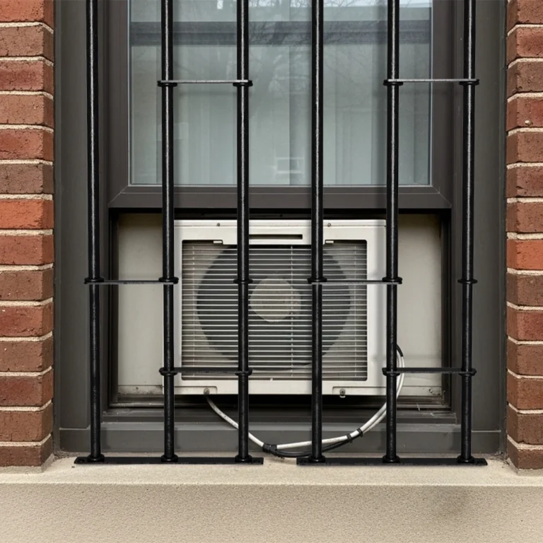 Window Security Bars Protected Our AC Unit
