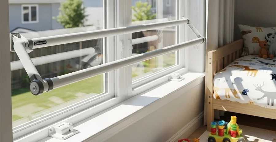 quick-release security window bars opening from inside for bedroom egress
