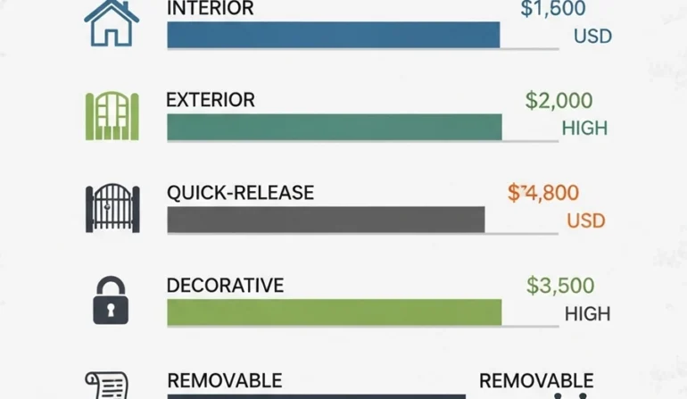 window bars cost ranges in 2025 for interior, exterior, quick-release, decorative, and removable