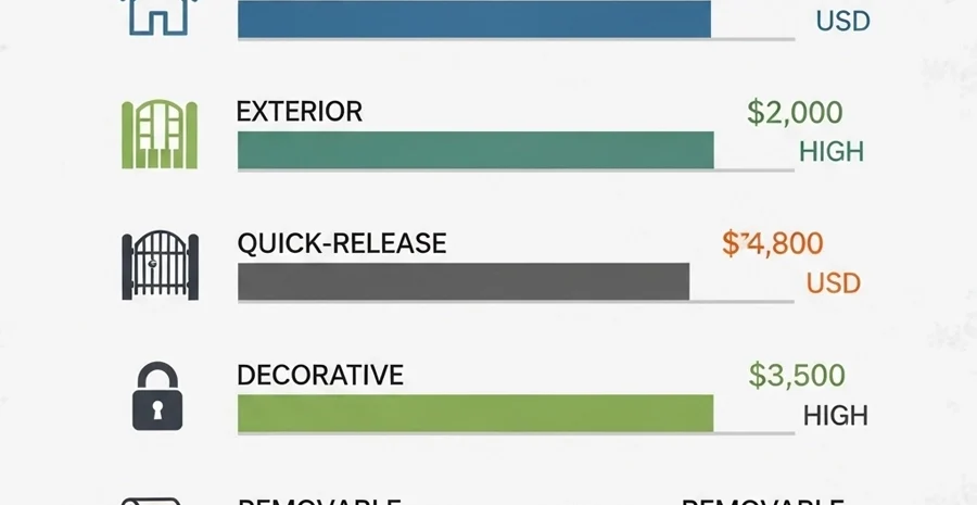 window bars cost ranges in 2025 for interior, exterior, quick-release, decorative, and removable