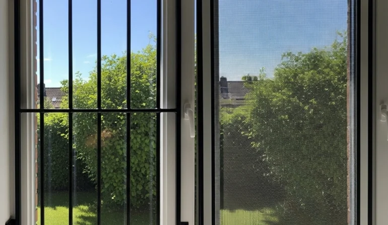 security window bars vs security screens comparison on the same window