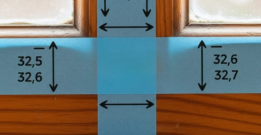 measuring for window bars using three-point width and height method at jambs