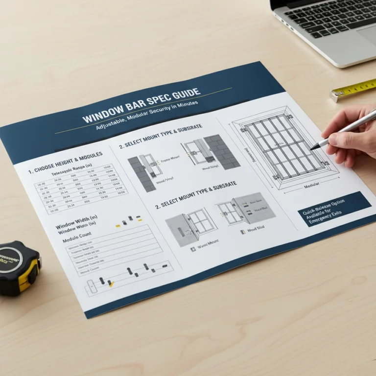 Window Bar Sizing Chart & Fit Guide