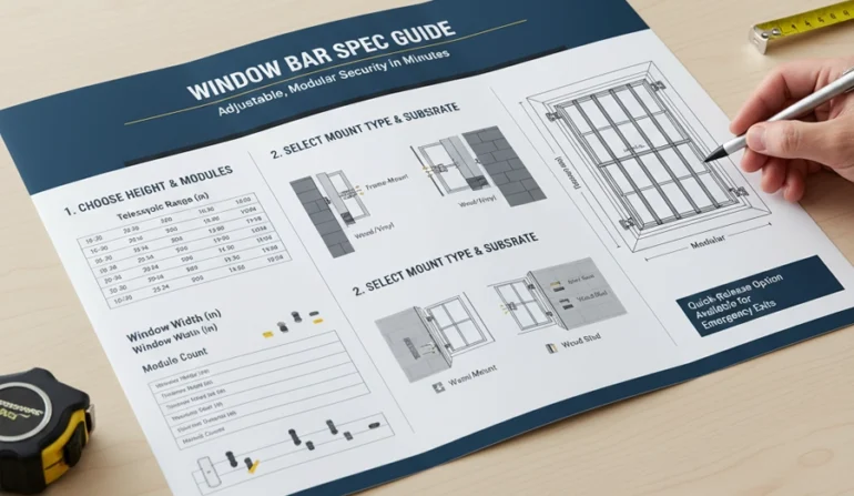 Window Bar Sizing Chart & Fit Guide