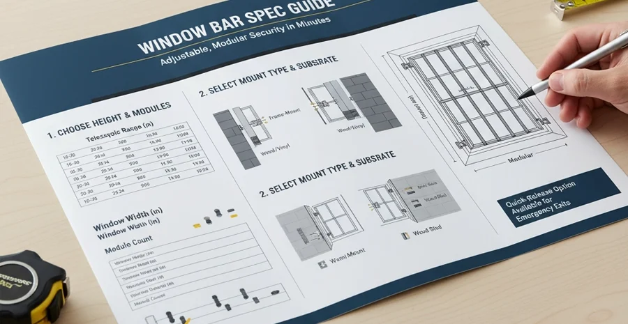 Window Bar Sizing Chart & Fit Guide