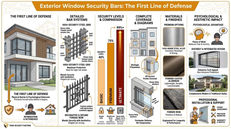 Exterior Window Security Bars: The First Line of Defense