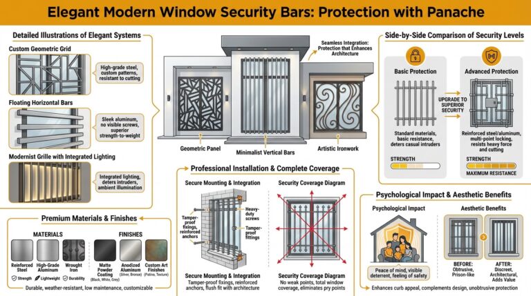 Elegant Modern Window Security Bars: Protection with Panache
