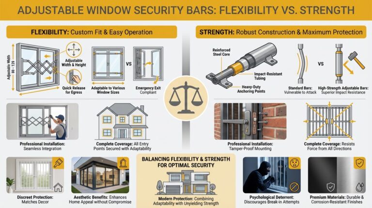 Adjustable Window Security Bars: Flexibility vs. Strength