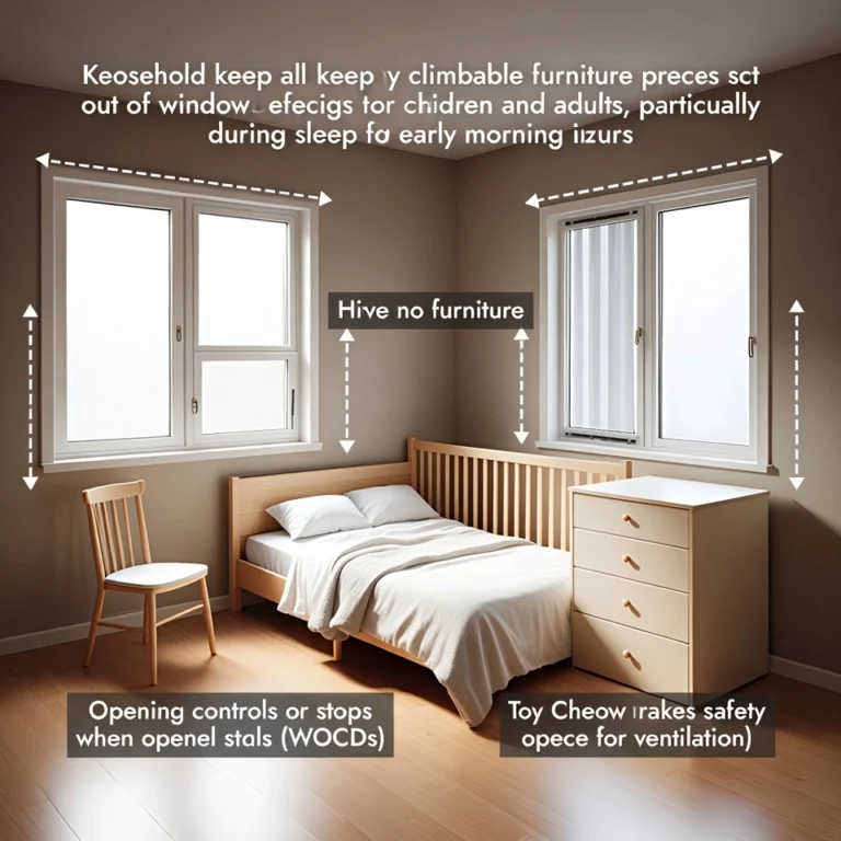 Bedroom window fall prevention