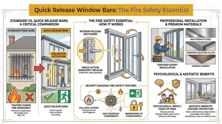 Quick Release Window Bars: The Fire Safety Essential