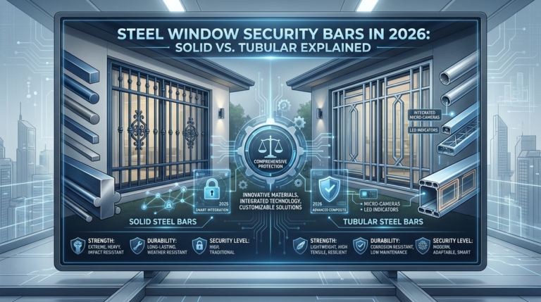 Steel Window Security Bars in2026, Solid vs. Tubular Explained