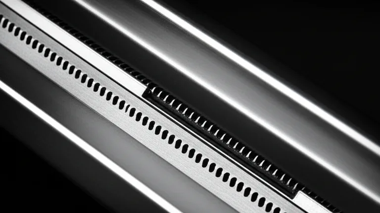 Extreme close-up of telescopic steel window bar adjustment mechanism with matte black powder-coated finish