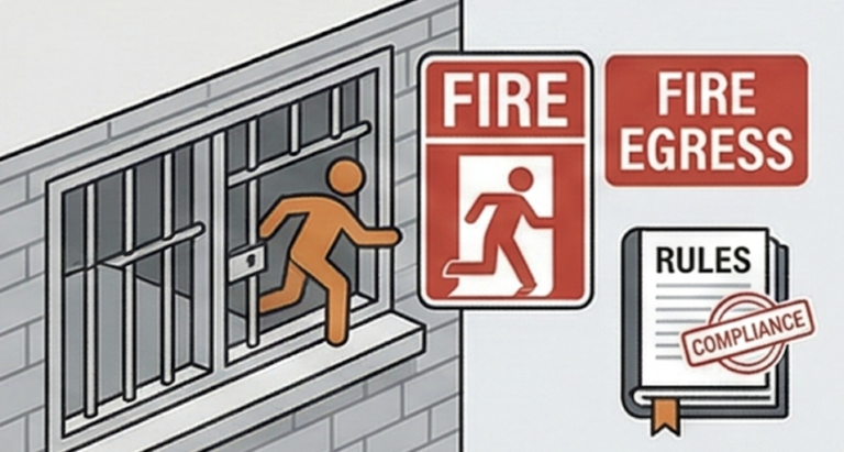 Metal Basement Window Bars | Fire Code & Egress Compliance