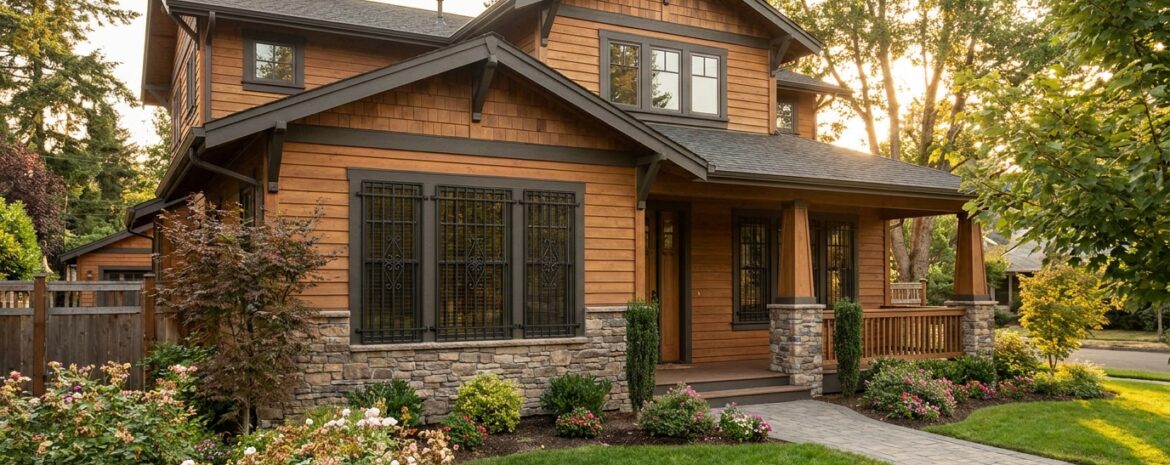 American home with security bars - Window Security Bars by SWB