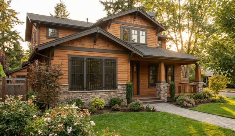 American home with security bars - Window Security Bars by SWB