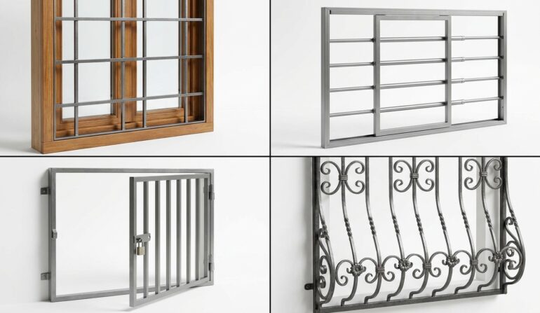 Four types security window bars - Window Security Bars by SWB