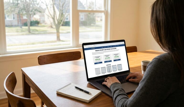 Homeowner reviewing window secur - SWB Window Security Bars