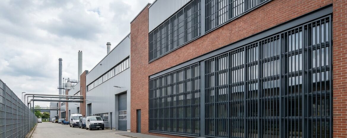 Industrial facility building ext - SWB Window Security Bars
