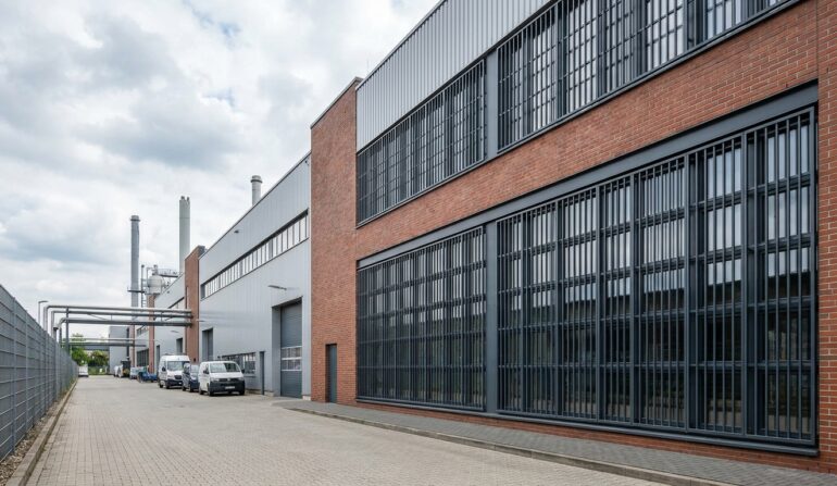 Industrial facility building ext - SWB Window Security Bars