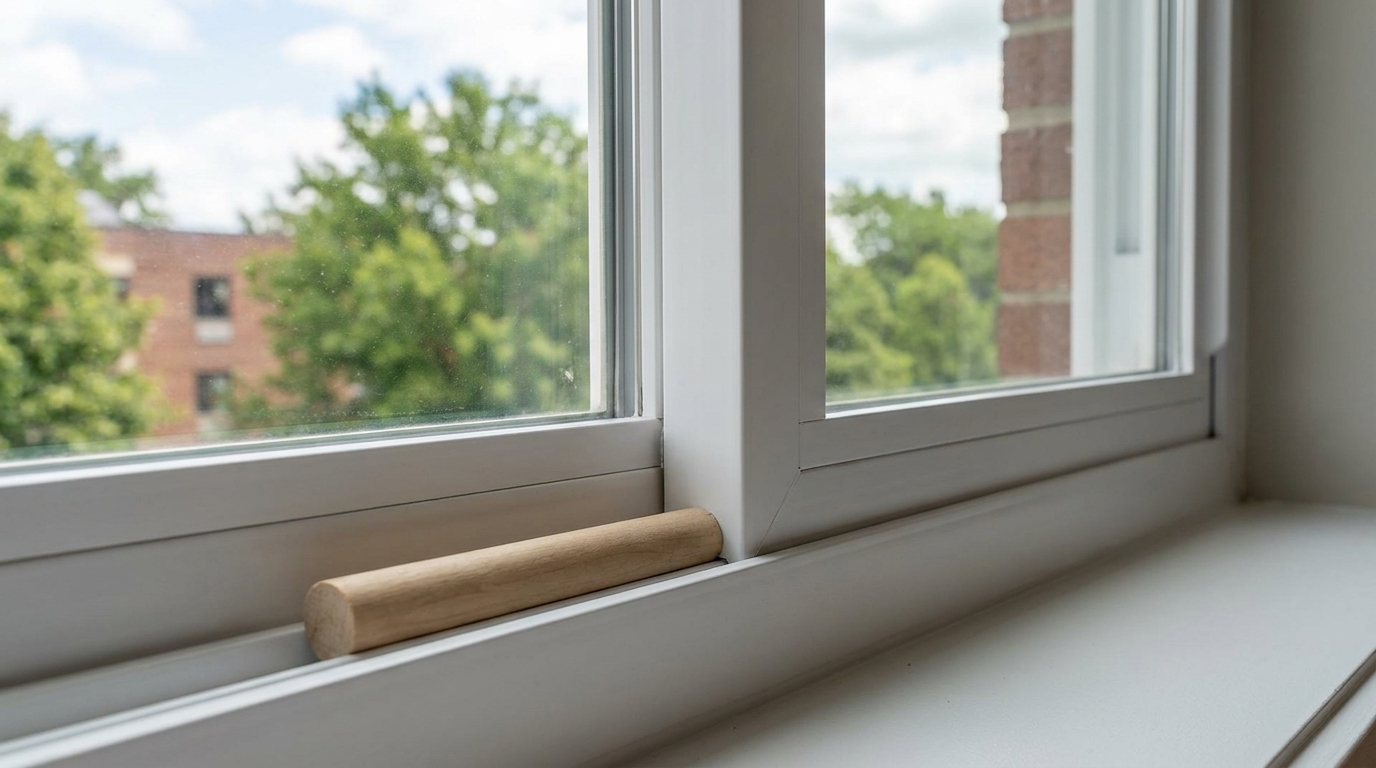 Security stick in window track - Window Security Bars by SWB