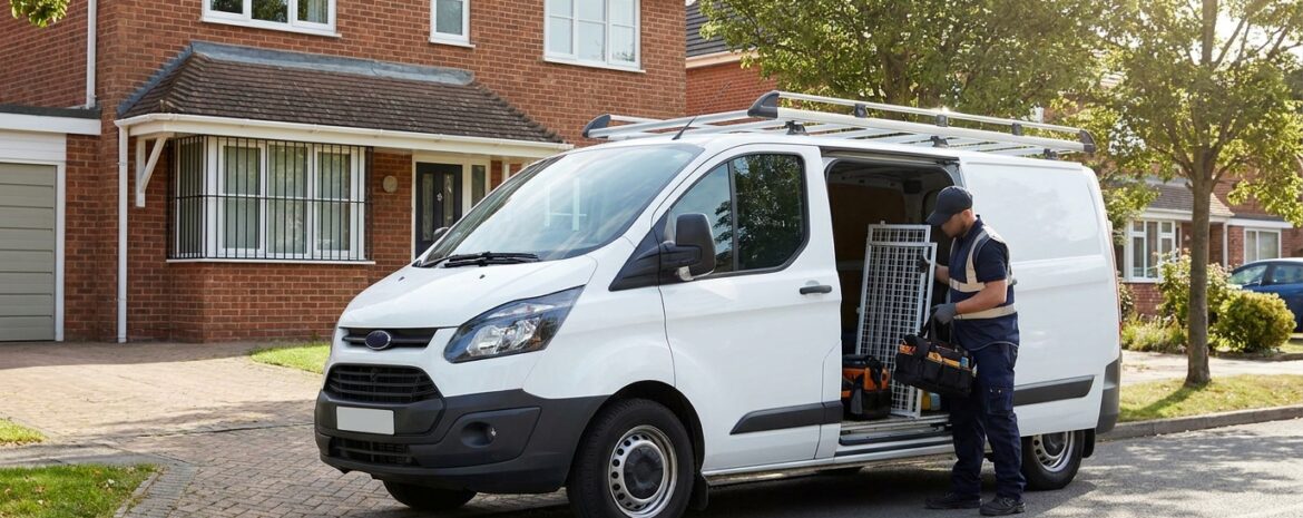Technician unloading window bar - SWB Window Security Bars