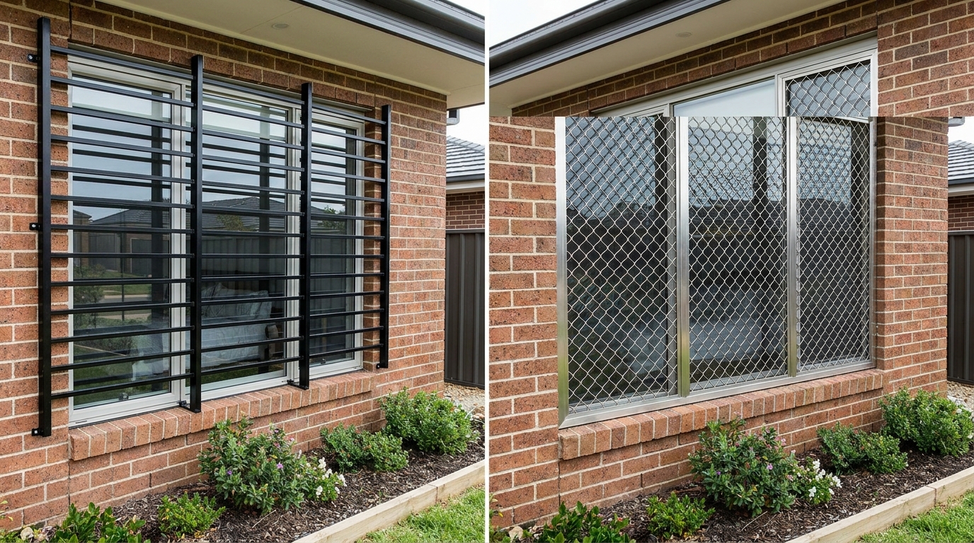 Window Bars vs. Security Screen Windows — Steel vs. Mesh (2026)