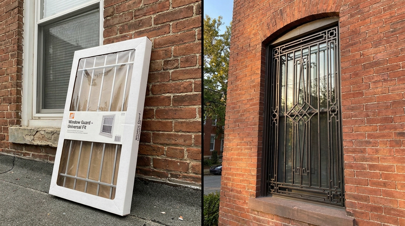 Window guard comparison packagin - SWB Window Security Bars