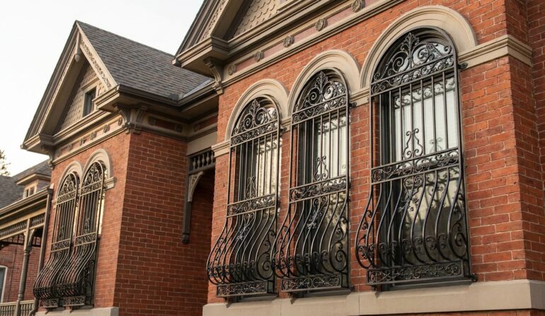 Wrought iron window guards Victo - SWB Window Security Bars