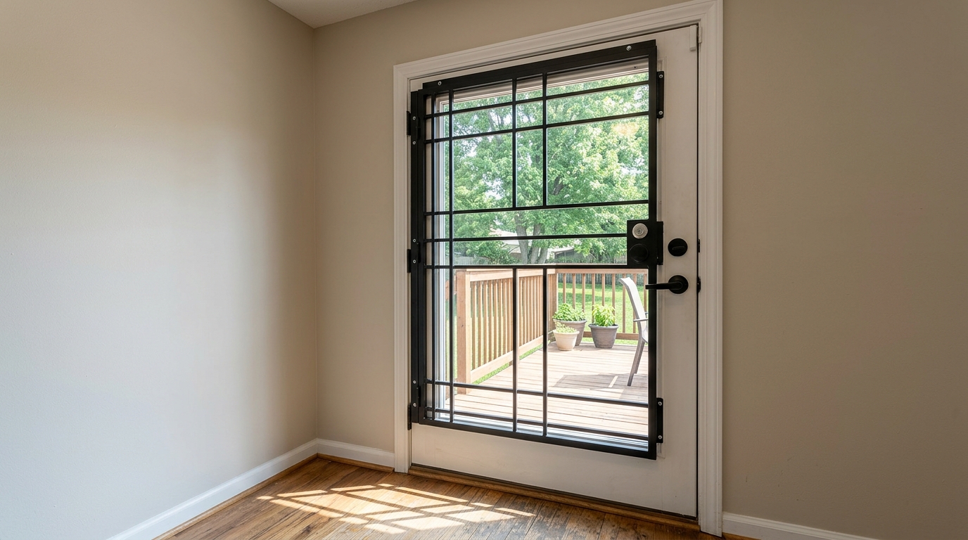 Back door security bars protection