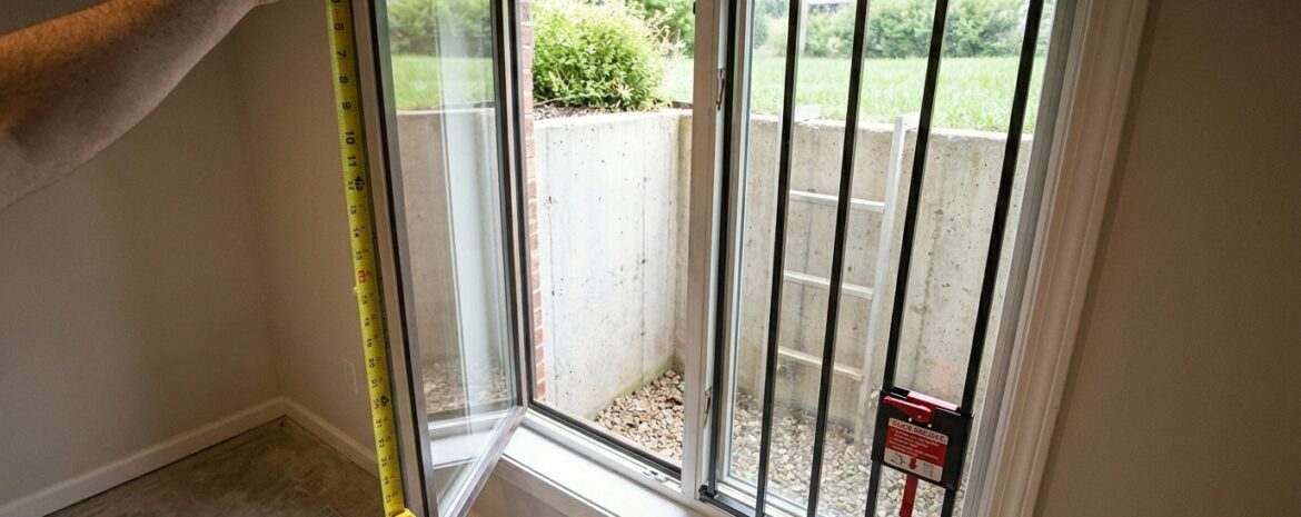 Basement Egress Window - window security bar installation