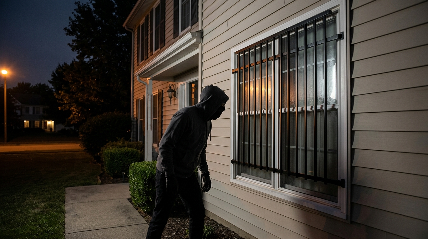 Burglar assessing window