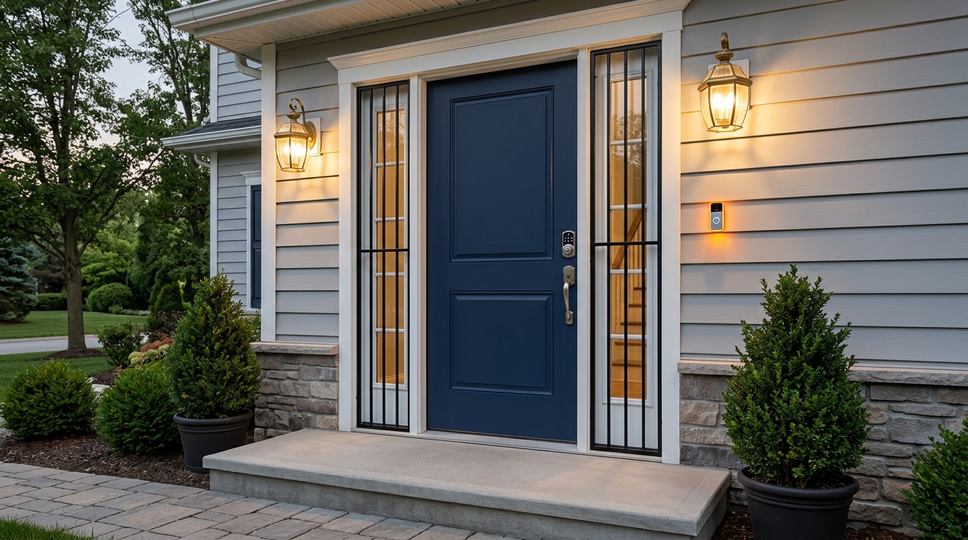 Burglar bars protecting door win…